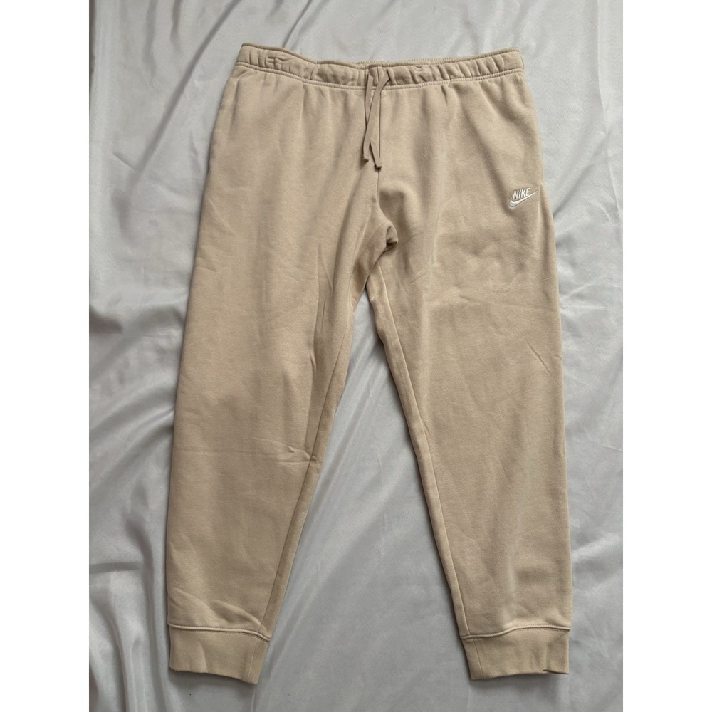 NEW Nike Sportswear Club Fleece Mid-Rise Joggers Cream Womens XXLARGE DQ5191-126